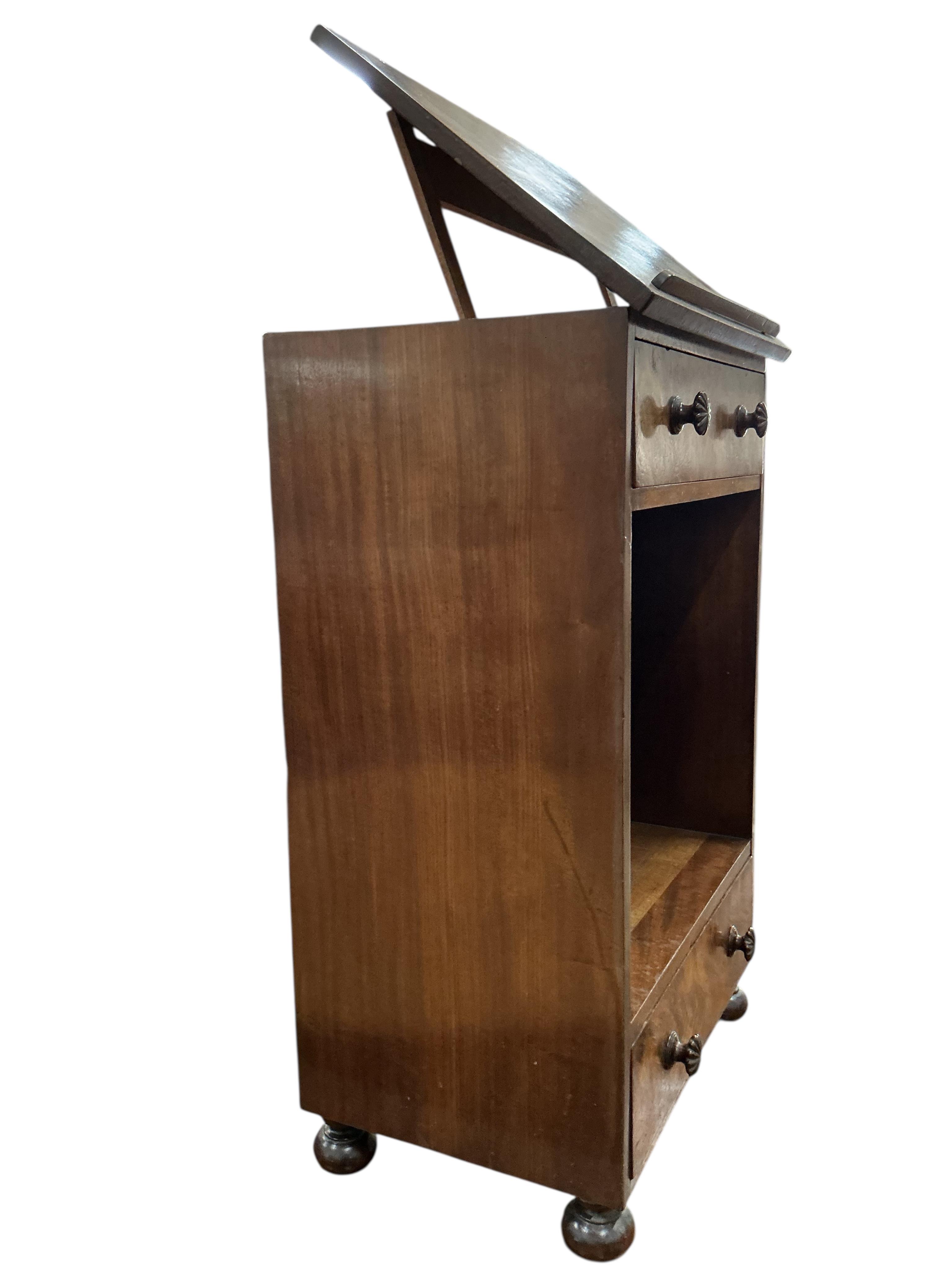 A Victorian mahogany music cabinet, width 48cm, depth 33cm, height 75cm